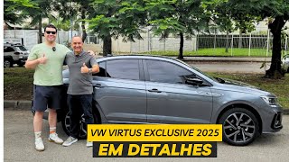 APRESENTANDO O VW VIRTUS EXCLUSIVE 2025 DE UM SEGUIDOR DO CANAL EM DETALHES.