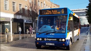 Buses in Exeter High Street, November 2018 (HD)