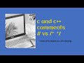 comments in c and c+