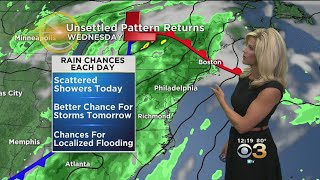 Monday Midday Weather Update: Thunderstorm Chances Through The Week