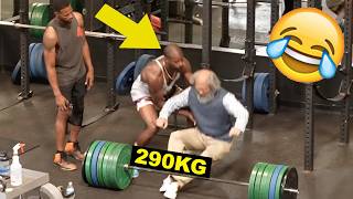 OLD MAN Shocks Everyone In The GYM!!