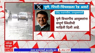 Red alert for Pune Pimpri Chinchwad : पुणे, पिंपरी-चिंचवडला उद्या पावसाचा रेड अलर्ट ABP Majha