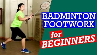 BADMINTON FOOTWORK FOR BEGINNERS- Basic footwork for the front court and defense #badmintonbasics