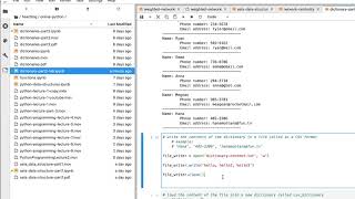 Python Programming Lecture 22: Dictionaries: Part 3 (practice)