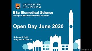 BSc Biomedical Science Talk - Undergraduate Open Day - June 2020