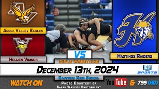 HCTV SPORTS: Hastings Girls Wrestling vs Apple Valley Eagles, Holmen Vikings | Triangular | 12.13.24