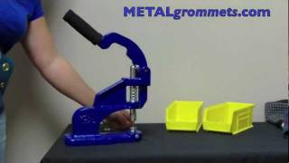 How to attach grommets using the ClipsShop CSTEP-2 hand press