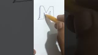 How To Draw A 3d Letter M - AwesomeTrick Art