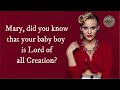 zara larsson - mary, did you know? (lyrics video)