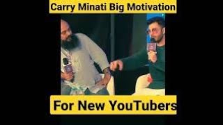 Carry Minati Give Big Motivational Speech For New Youtubers  #shorts #facttouch4m 😱😱