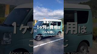 【費用公開】2人で車に暮らすと... #車中泊 #carlifestyle #japantravel #minivancamper