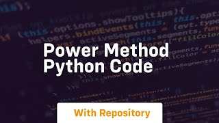 power method python code