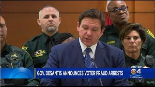 Gov. DeSantis Announces 20 Voter Fraud Arrests In Florida