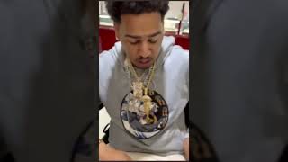 Ralfy the plug showing off his new Drakeo the ruler piece