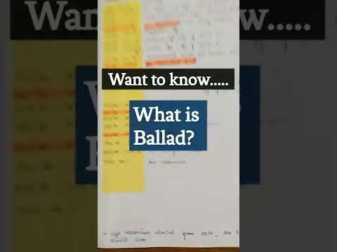 What is major aspect of ballad?