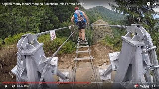 Najdlhší visutý lanový most na Slovensku - Via Ferrata Skalka