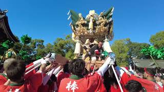 令和6年10月13日　曽根天満宮秋季例大祭　宵宮　梅井屋台　練場