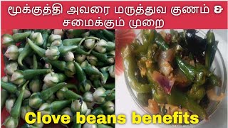 மூக்குத்தி அவரை மருத்துவ குணம் \u0026 சமைக்கும் முறை |Clove beans benefits