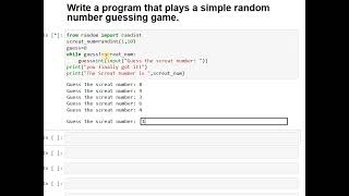 Random number guessing game using while loop.