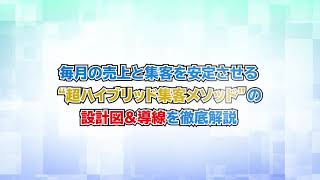 毎月の売上と集客を安定させる“超ハイブリッド集客メソッド”の設計図＆導線を徹底解説