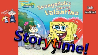 SPONGEBOB'S SECRET VALENTINE Read Aloud ~ Valentine's Day Story ~  Bedtime Story Read Along Books