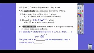 Constructing Geometric Sequences - Module 14.2 (Part 1)