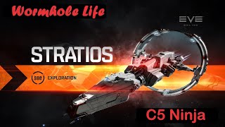 EVE Online - C5 Wormhole Ninja Stratios | Things not quite going to plan