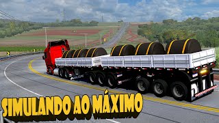 SIMULANDO AO MAXIMO COM A SCANIA R-480 NO BITREM 9 EIXOS - TRECHO MUITO TOP NO SUL DO PARANA - ETS 2