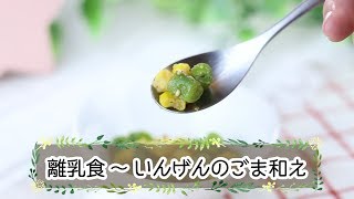 【離乳食後期】いんげんのごま和え