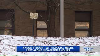 Akron Public Schools: Student with autism okay after being left on school transportation van for 3 h