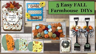 🎃🍁5 EASY BUDGET FALL DECOR DIYS | DOLLAR TREE DIY | MAGNOLIA DESIGN CO | Pumpkin Fall Decor