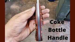 How to Shape A Coke Bottle Knife Handle | Knife Making | Vlog