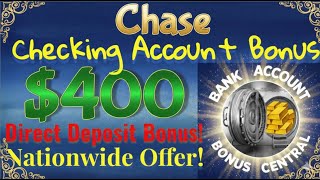 How to get a FREE $400 CASH bonus from Chase Bank!