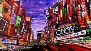 Art Lesson: How to Paint an Abstract City Using Acrylic Paint