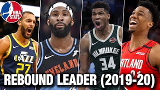 Top 10 NBA Rebounds Leaders - Regular Season (2019 - 2020)