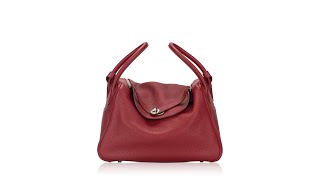 Hermes Taurillon Clemence Lindy 34 Rouge Garance