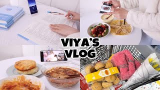 【viyaaaa】vlog77 ｜我的备考日常｜学习行测和申论｜每天吃什么｜煎饺抱蛋｜玉米汁｜青椒炒肉｜酸汤肥牛｜分享新手机