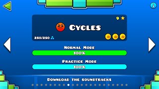 CYCLES 100% ALL COINS | GEOMETRY DASH | 1080p 60fps