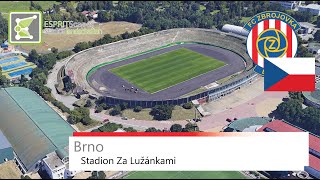 Stadion Za Lužánkami | FC Zbrojovka Brno | Slow Motion 360° Rotation | Google Earth