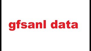 Download gfsanl data for Analysis Purpose