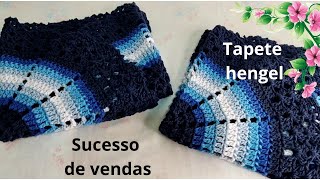 Produção de crochê para venda rápida Tapete hengel v.2#crochet #artesanato #feitoamao