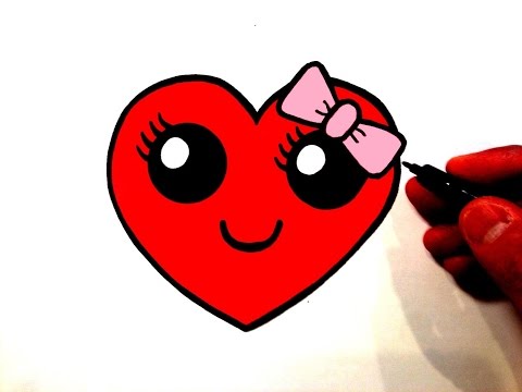 How to Draw a Cute Heart Smiley Face with a Bow How to Draw a Cute Heart Smiley Face with a Bow