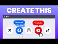 Add Social Media Icons with Tooltips | HTML & CSS Tutorial | Beginner-Friendly