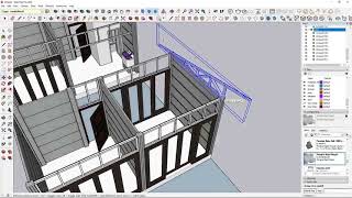 Sketchup Timelapse . Mendesain Rumah Minimalis Dengan Panel Beton Di Lahan 6x16 Meter.