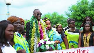 A warm welcoming of Captain Blue Simon and his wife Rachel Nyawari.Gambella Airport Date 17/10/2024.