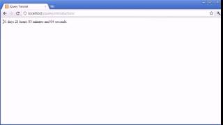 jQuery Tutorial 137 Creating a dayhourminsec countdown plugin