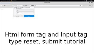 Html form tag and input tag type reset, submit tutorial