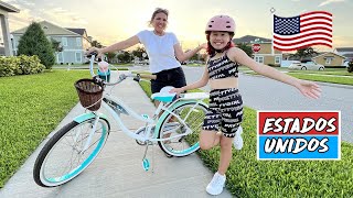 GANHEI MINHA PRIMEIRA BICICLETA - ROTINA NOS ESTADOS UNIDOS @familiapontesoficial