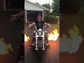 Harley shooting flames!