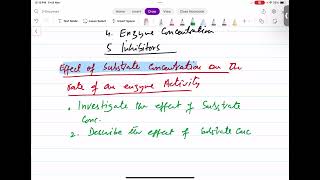 Effect of substrate on an enzyme activity and Km